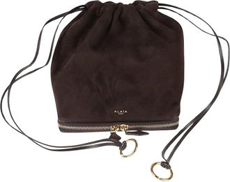 Alaia Le Pochon Bag - Dames - Schoudertassen - Bruin - ONE Size - Leer - Tassen