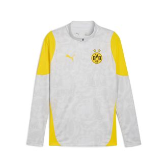 Puma Top da training con zip corta Borussia Dortmund da uomo, Accessori, Grigio, XL