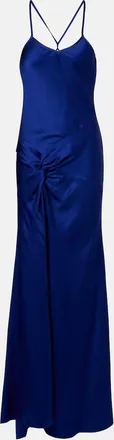 Victoria Beckham Gathered cr&ecirc;pe satin gown