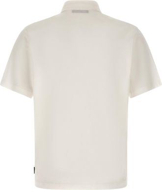 Zanone Cotton-Silk Blend Polo Shirt - White