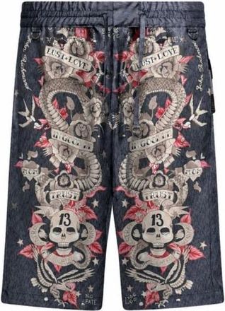 John Richmond Iconische Print Bermuda Shorts - Heren - Korte Broeken - Veelkleurig - 2XS - Korte Broeken