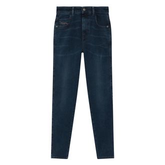 Diesel Straight Jeans, female, Blue, Size: W27 High-waisted Straight Jeans