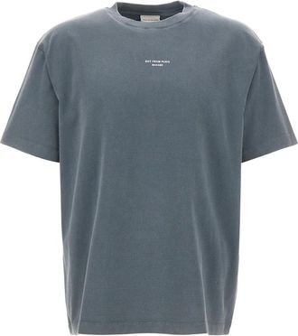 Dr&ocirc;le de Monsieur Slogan Classique T-shirt - Heren - T-shirts - Grijs - M - Katoen - Tops