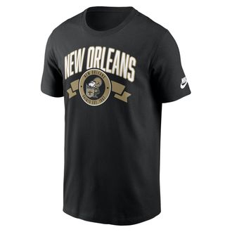 Nike New Orleans Saints Rewind Front And Back Hit Essential Nike Mens NFL T-Shirt in Black | N19900A7WV-93P