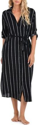 La Blanca City Lights Cover-Up Shirtdress in Black at Nordstrom Rack, Size Small