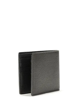 Tom Ford Mens T Line Bifold Wallet Grained Leather Black Calf Bos Taurus