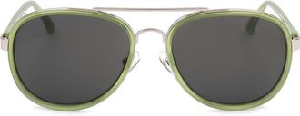 Linda Farrow DRIES VAN NOTEN DVN97 C1 Mens Sunglasses Green Size 58