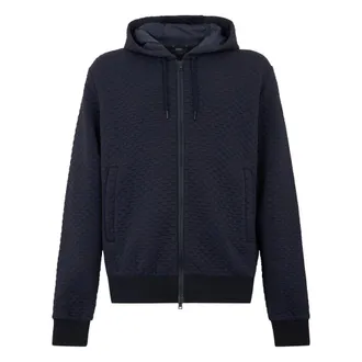 Herno Hoodies & sweatvesten, Heren, Blauw, L, Nylon, Zip-through Hoodie
