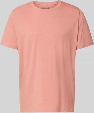Selected Regular Fit T-Shirt aus reiner Baumwolle Modell HASPEN in Altrosa, Gr&ouml;&szlig;e XXL