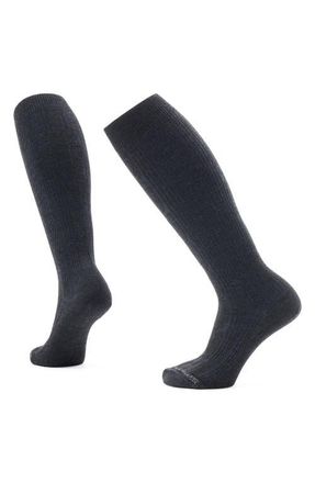 Smartwool Everyday Wool Blend Cable Knee High Socks in Charcoal at Nordstrom, Size Medium