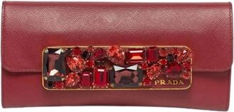 Prada Pre-owned Clutches, female, Red, Size: ONE SIZE Pre-owned Vintage Clutch