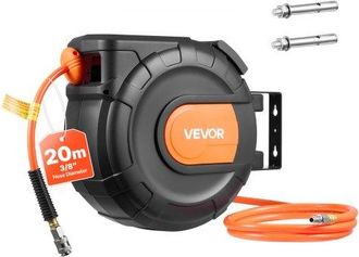 OEM Carrete De Manguera De Aire Retr&aacute;ctil 20 M X 9,5 Mm, Manguera Para Compresor De Aire Presi&oacute;n M&aacute;xima De 300 Psi, Con Entrada De 2 M, Montaje En Techo O