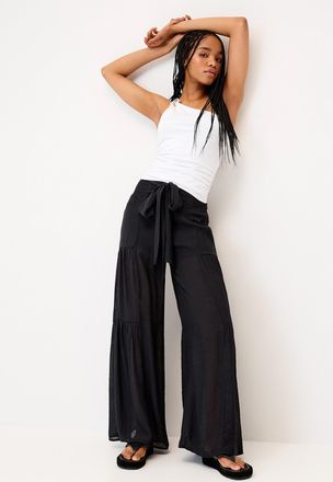 Twik Womens Tiered smocked-waist pant
