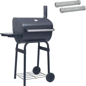 vidaXL Parrilla De Carb&oacute;n 75 X 48 X 120 Cm Plateado Vidaxl