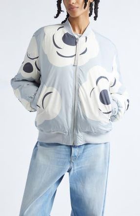 Marimekko Blossa Unikko Bomber Jacket in Grey Off White Dark Grey at Nordstrom Rack, Size Medium