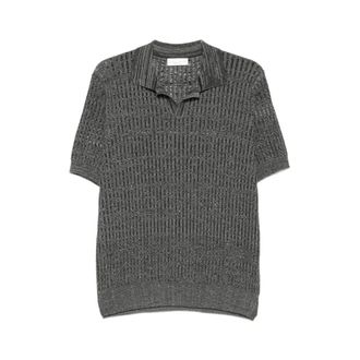 Roberto Collina Knitted T-shirt - male - Roberto Collina - Polo Shirts - Gray - XL - Tops