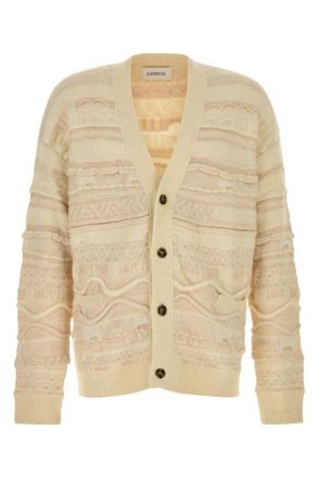 Laneus Beige V Neck Cardigans
