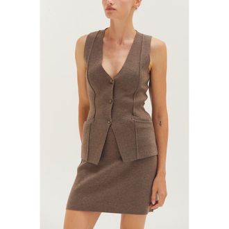 Crescent Jacquard Knit Vest in Espresso at Nordstrom, Size X-Small