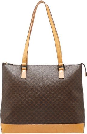 Celine Brown Pvc Leather Tote Bag (Pre-Owned)