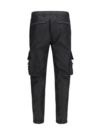 Prada Mens Re-Nylon Cargo Pants Nero Polyamide Trousers