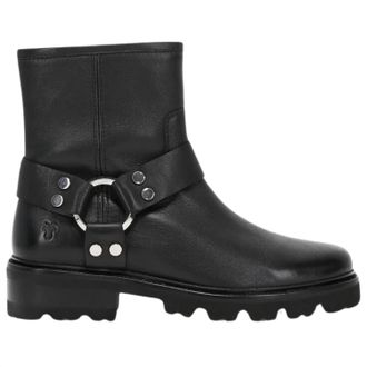 Frye Womens Olivia Harness Short Boots In Black