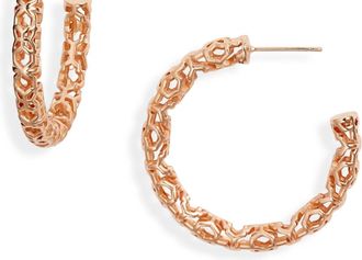 Kendra Scott Maggie Medium Hoop Earring In Rose Gold