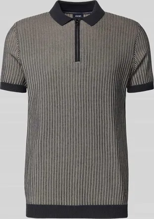 Joop Slim Fit Poloshirt in Strick-Optik Modell Simeono in Marine, Größe XXL