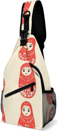 Generic Russian Dolls Mens Crossbody Chest Sling Bag for Travel Hiking Lightweight Shoulder Bags with Small Side
