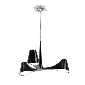 Netlighting Ora Telescopic Semi Flush Light Gloss Black 3 Light E27 Chrome