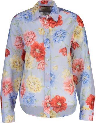 GANT Shirts - Dames - Overhemden - Veelkleurig - XS - Katoen - Overhemden
