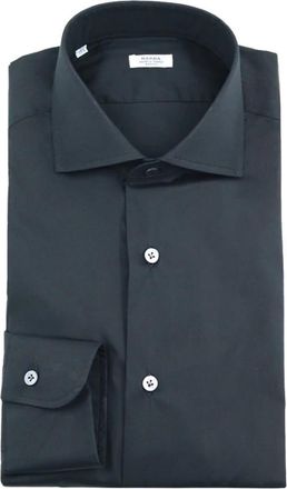 Barba Klassiek Katoenen Overhemd - Heren - Zakelijke Overhemden - Zwart - XL - Katoen - Overhemden