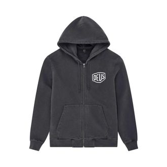 Deus Shield Gd Zip Hoodie - Heren - Sweatshirts & Hoodies - Zwart - Maat: 2XL Katoen