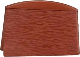 Louis Vuitton Pre-owned Epi Leather Pouch - Dames - Vintage Clutch - Bruin - ONE Size - Leer - Vintage