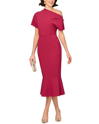 Aidan Mattox Solid Midi Dress