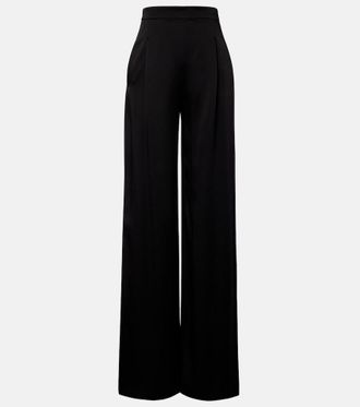 Max Mara Cr&ecirc;pe satin wide-leg pants