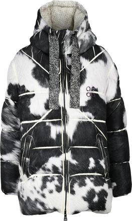 Forever 21 Plus Patty Down Jacket with Zip - Black/White