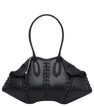 Alexander McQueen Black Manta Large Shoulder Bag
