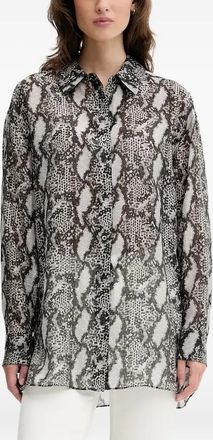 Iro Camicia ALOUNE con stampa pelle di serpente - Nero