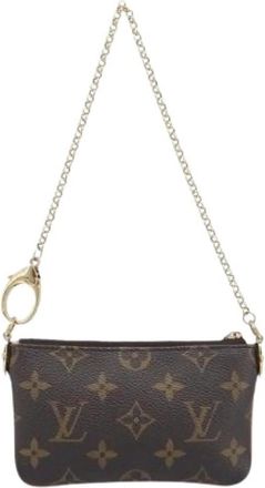 Louis Vuitton Pre-owned Mini Tas van Leer - Dames - Vintage Mini Tas - Bruin - ONE Size - Leer - Vintage
