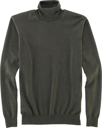 Olymp Rollkragenpullover OLYMP OLYMP Strick Casual, Herren, Gr. XXL, gr&uuml;n (oliv), Strick, Obermaterial: 100% Schurwolle, regular fit, Strickb&uuml;ndchen, Pullov