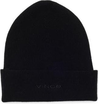 Vince Chunkky Rib Wool & Cashmere Beanie in Black at Nordstrom Rack