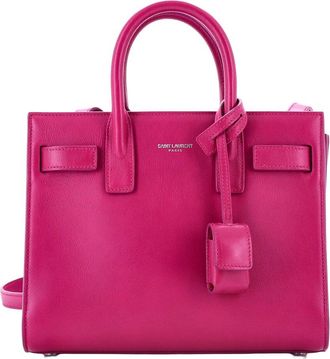 Saint Laurent Pink Leather Sac De Jour Bag Nano (Authentic Pre-Loved)
