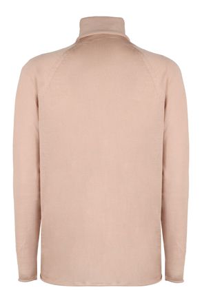 Kiton Cashmere and Silk Blend Turtleneck Sweater - Pink