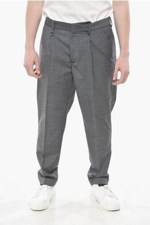 Paolo Pecora DUOMO Wool-Blend Trousers With Single Pleat And Turn-Up size 44