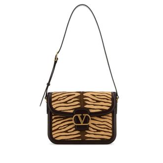 Valentino Garavani Two-Tone Calf Hair And Leather 9To5 Shoulder Bag
