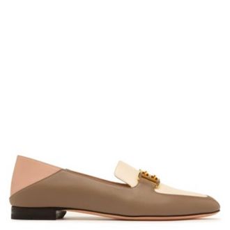 Bally Ellah Flat Leather Loafers, Brand Size 36.5 ( US Size 6 )