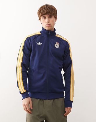 adidas adidas Football - Real Madrid - Top sportivo blu navy e giallo
