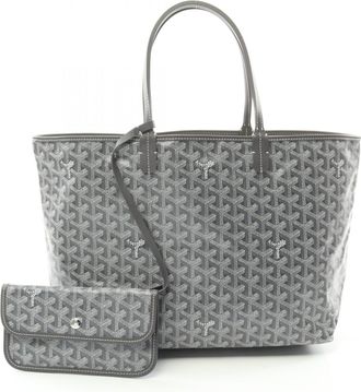 Goyard Gray Multi-Color Coated Canvas Leather Tote Bag (Pre-Owned)