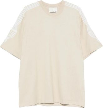 Song for the Mute Applique Gym Tee - Heren - T-shirts - Beige - M - Katoen - Tops