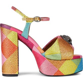 Kurt Geiger Kensington Ankle Strap Platform Sandal in Rainbow Multi at Nordstrom, Size 7Us